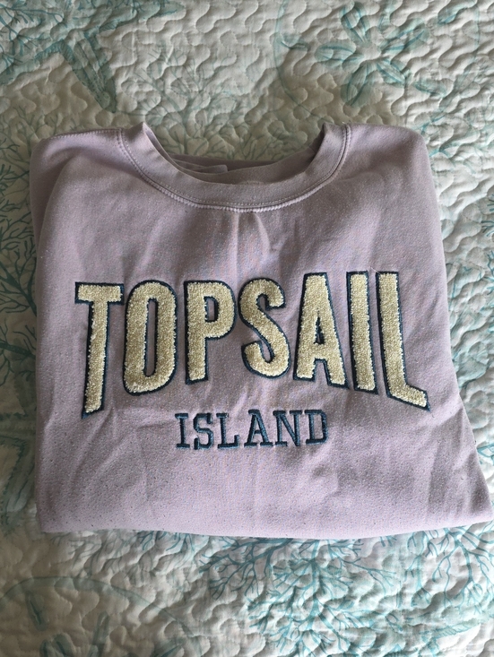 Coastal Other - Topsail Island Lilac Crewneck Sweatshirt - Womens 2X
